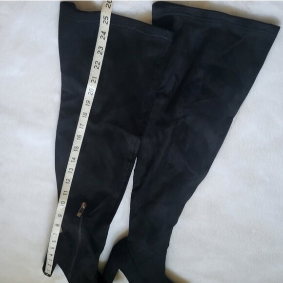 NWT New York & Company Faux Suede Tall Heeled Monia Boot - Picture 10 of 13